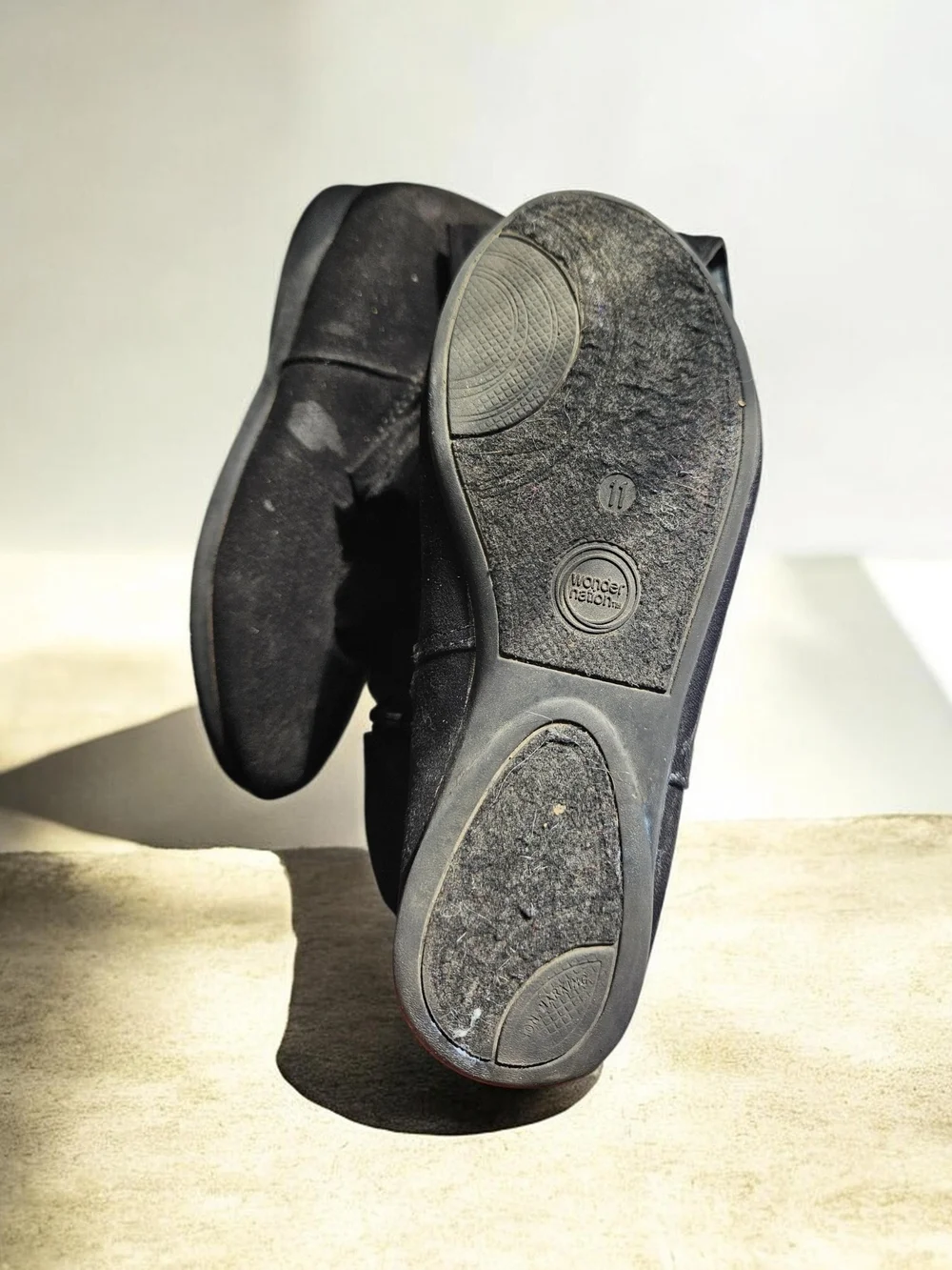 Black Suede Slouch Ankle Boots